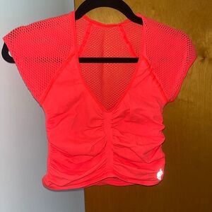 Free People Movement  Mesh Short Sleeve Top